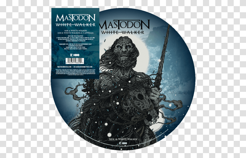 Mastodon White Walker Vinyl Picture Disc Mastodon White Walker, Disk, Dvd, Person, Human Transparent Png