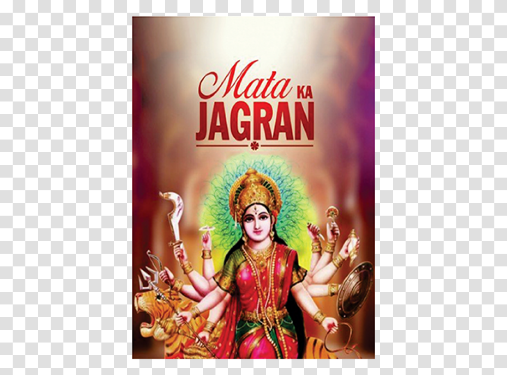 Mata Ka Jagran Poster, Person, Crowd, Advertisement, Diwali Transparent Png