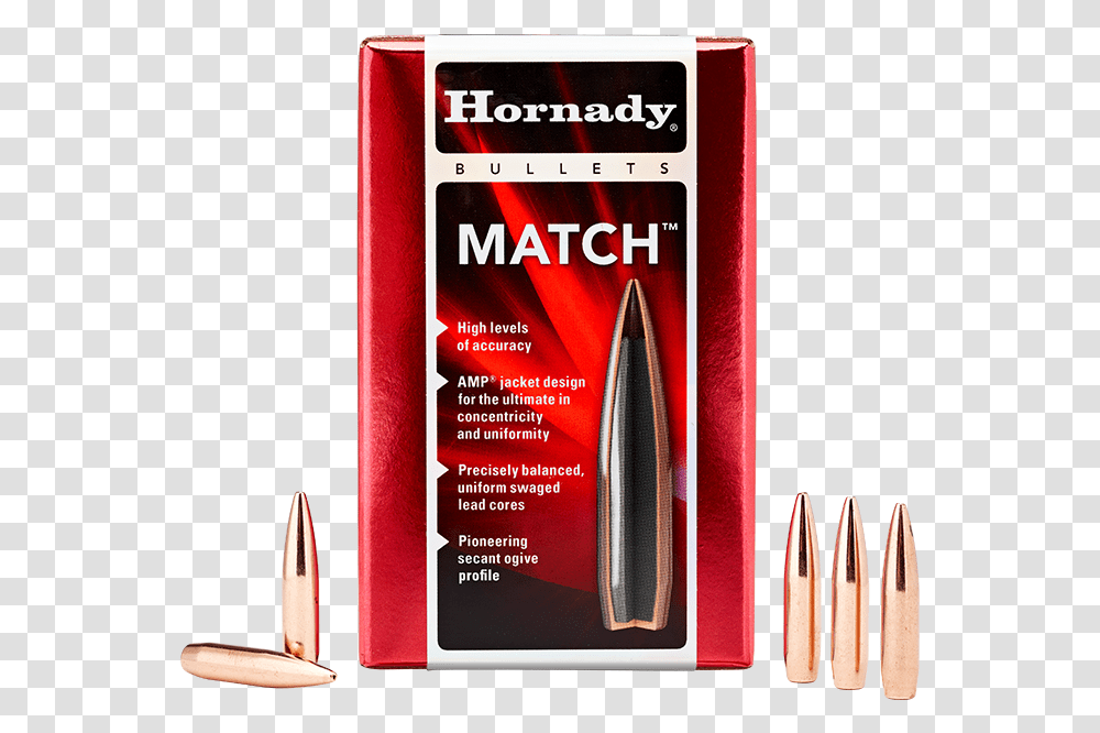 Match Boat Tail Hollow Point 500 Pack 22cal 68gr Hornady Eld Match, Weapon, Weaponry, Ammunition, Bullet Transparent Png