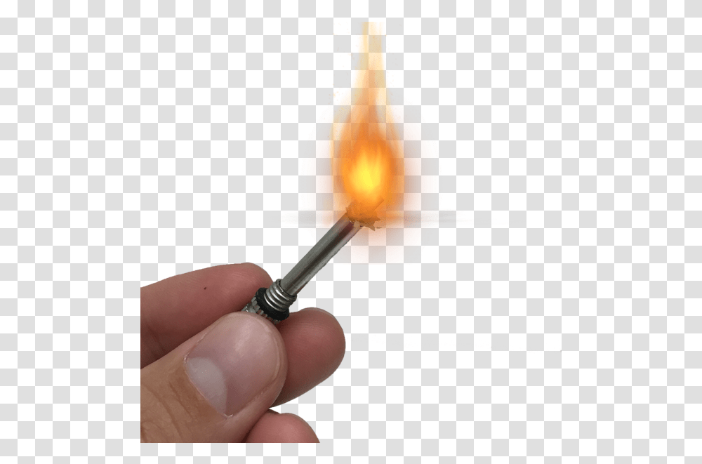 Match With Fire Clipart Hand With Match, Person, Human, Lamp, Darts Transparent Png