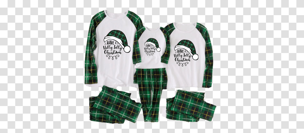 Matching Family Pajamas Green Check Plaid Family Christmas Pajamas, Clothing, Apparel, Tartan, Person Transparent Png