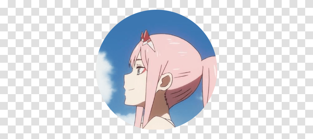 Matching Icons Couple Picture Aesthetic Darling In The Franxx Couple Profile, Head, Face, Art, Cushion Transparent Png