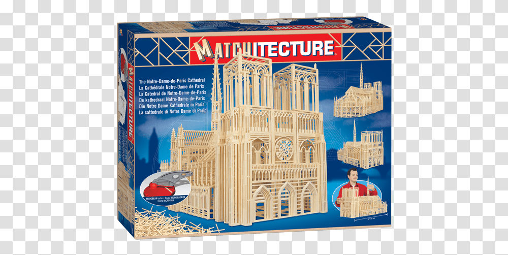 Matchitecture Notre Dame Cathedral Kit 840 X 620mm Notre Dame Cathedral Toy, Advertisement, Poster, Person, Flyer Transparent Png