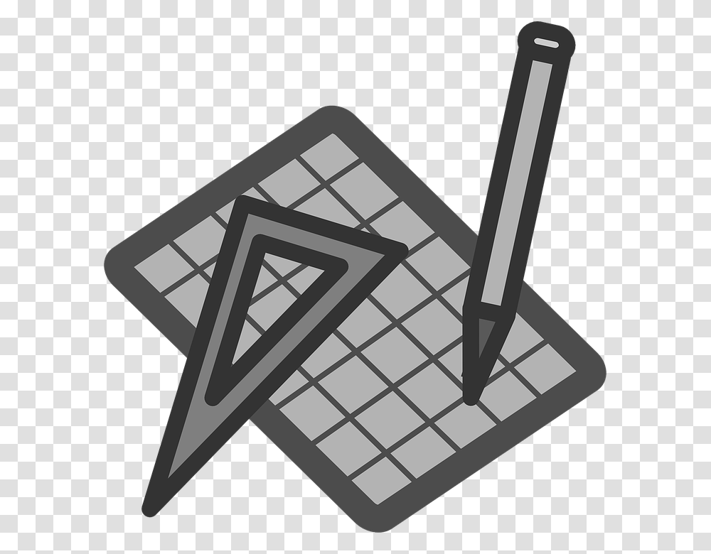 Matemticas Grfico Geometra Signo Smbolo Icono Geometry Clip Art Black And White, Rug, Triangle, Electronics Transparent Png