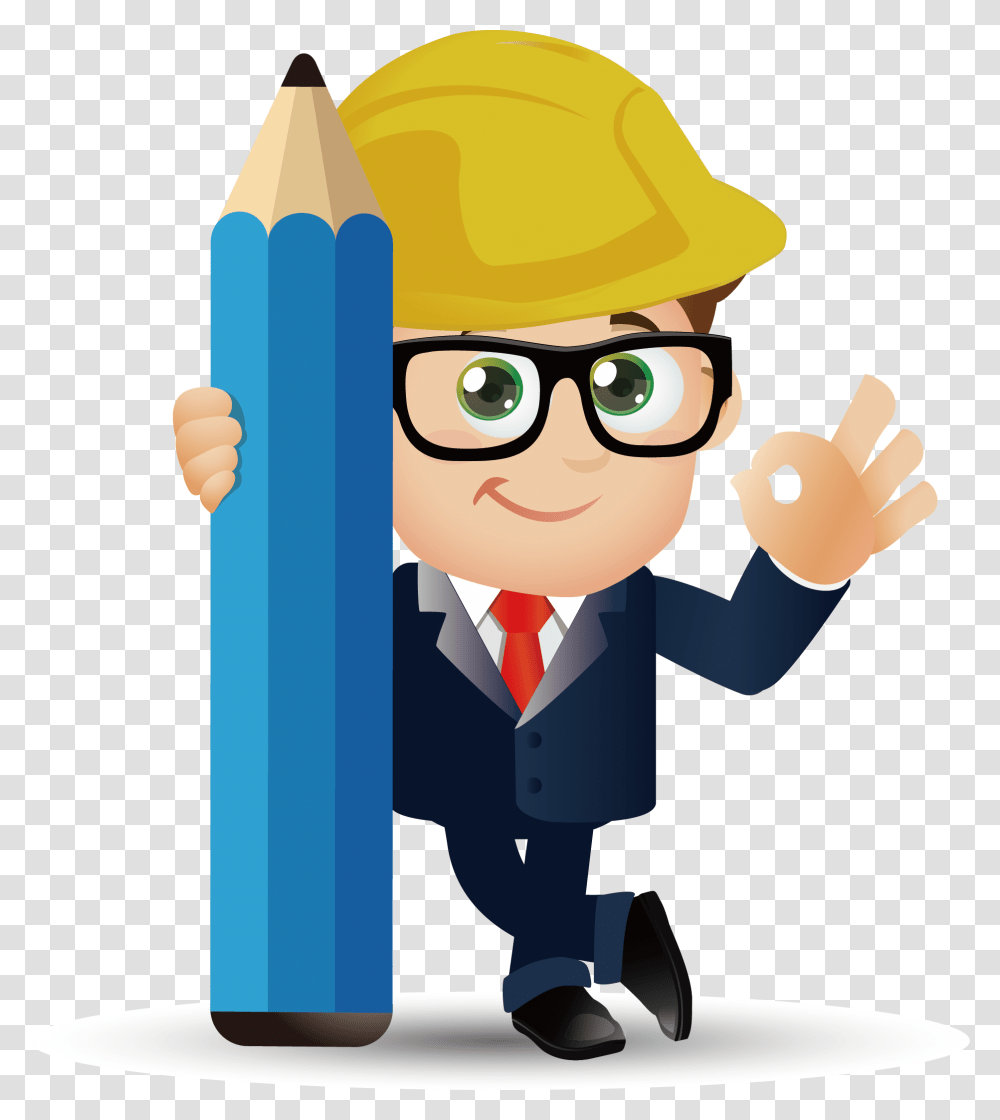 Material Engineering Vector Architectural Cartoon Engineer, Sunglasses, Accessories, Accessory, Person Transparent Png
