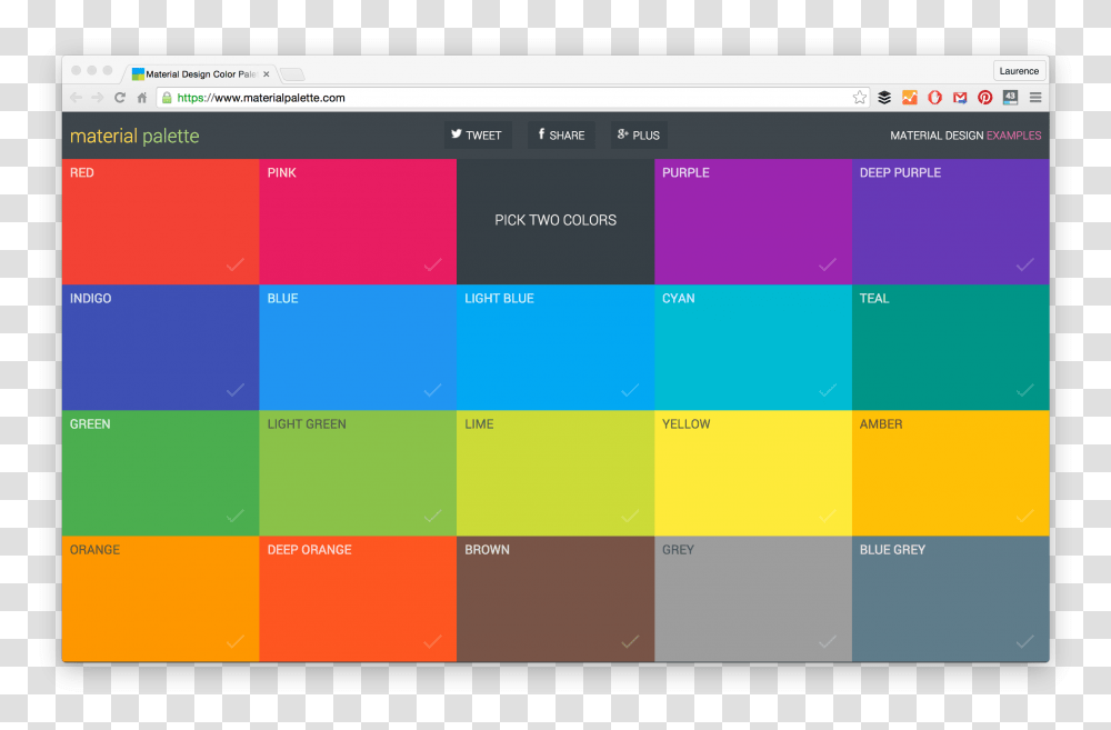Material Palette Windows 10 Color Palette Transparent Png