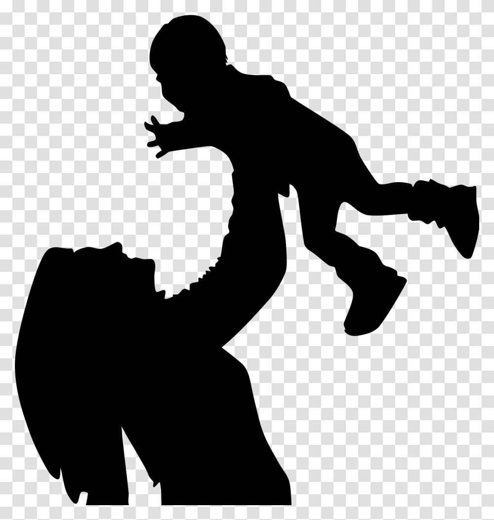 Maternal Child And Health Reach Out And Read Kansas Silhouette Mom And Son, Gray, World Of Warcraft Transparent Png