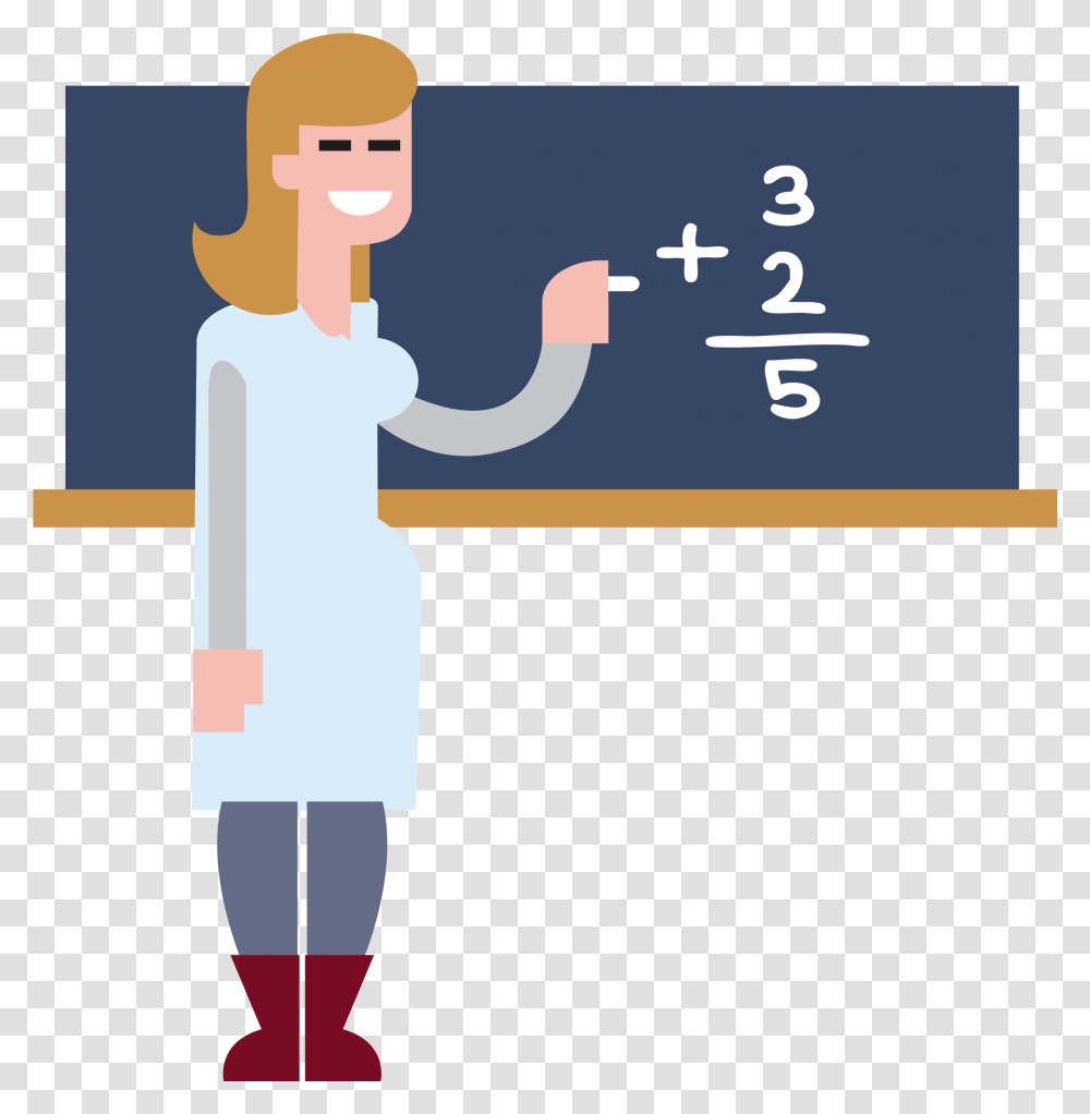 Math Clipart Teacher Math Teacher, Word, Text, White Board, Standing Transparent Png