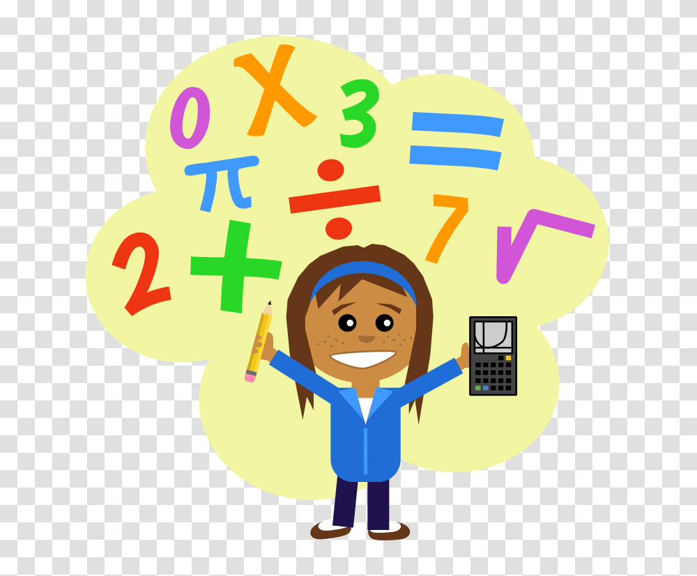 Math Girl, Education, Number Transparent Png