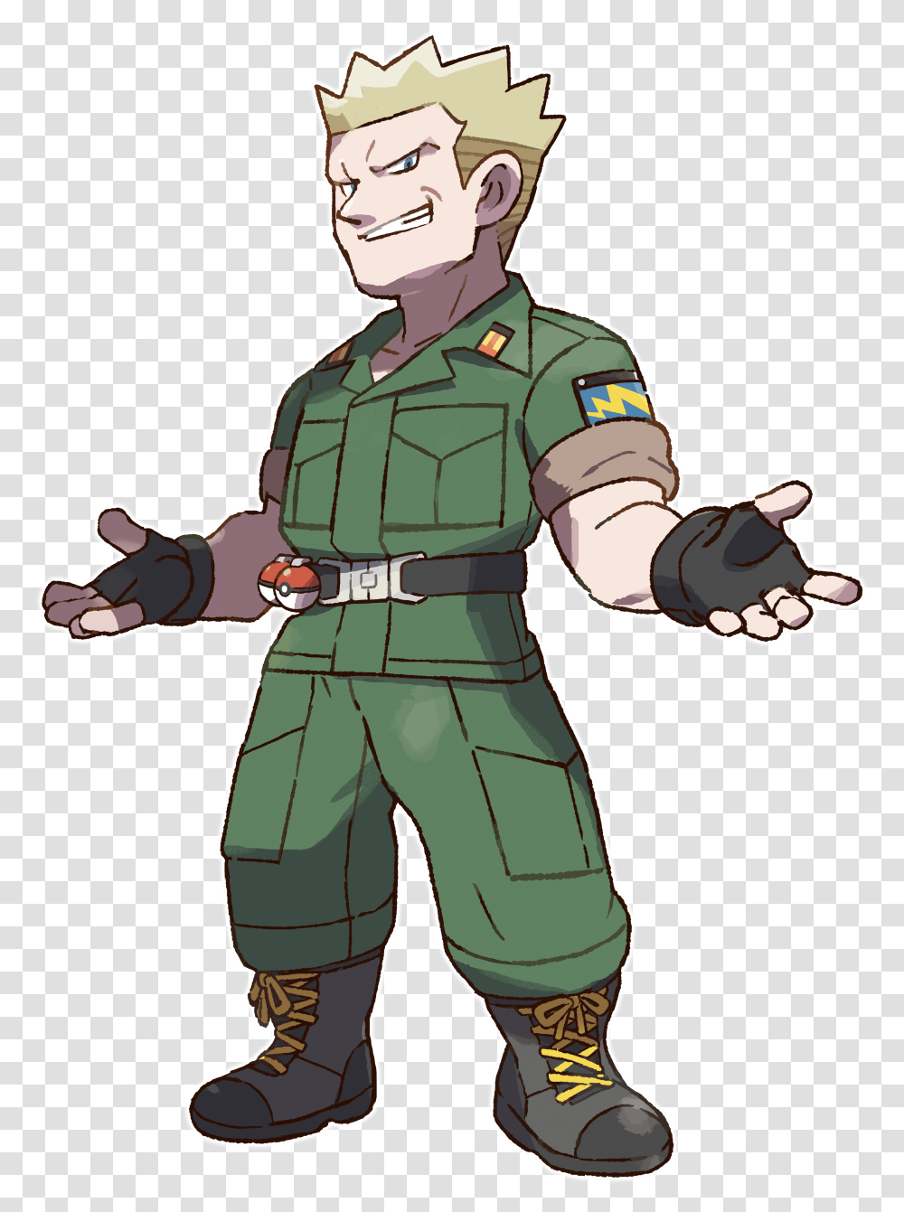 Matis Lt Surge Pokemon, Person, Human, Military Uniform, Ninja Transparent Png