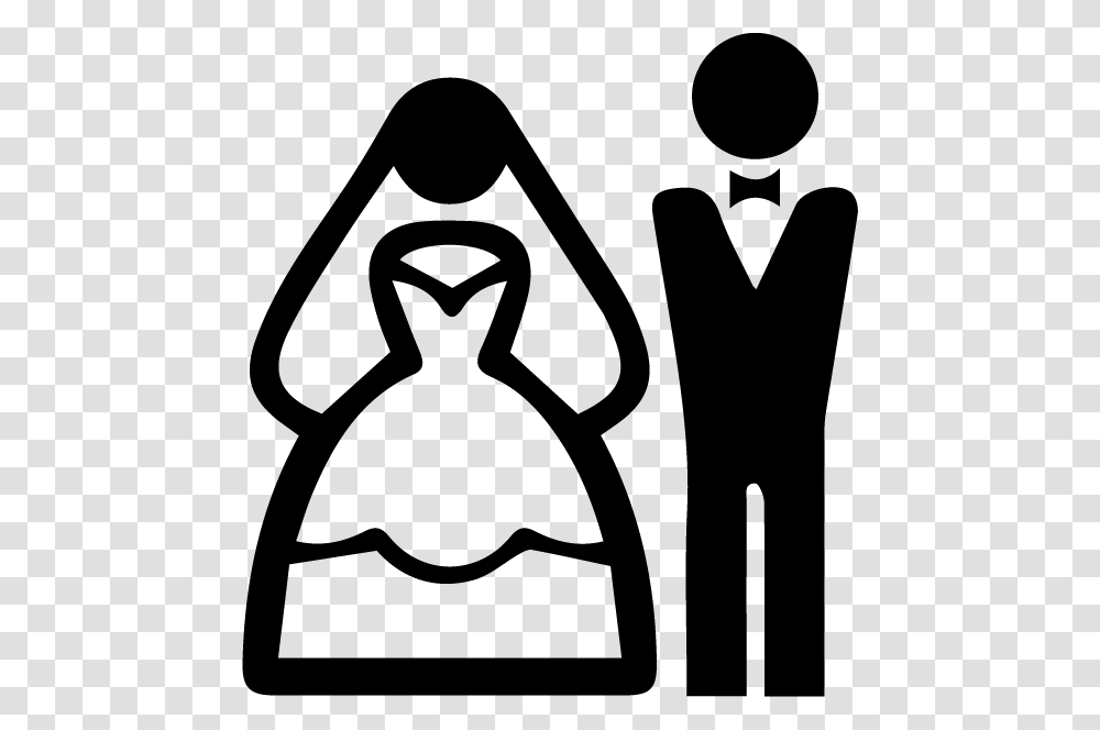 Matrimonio, Stencil, Silhouette Transparent Png