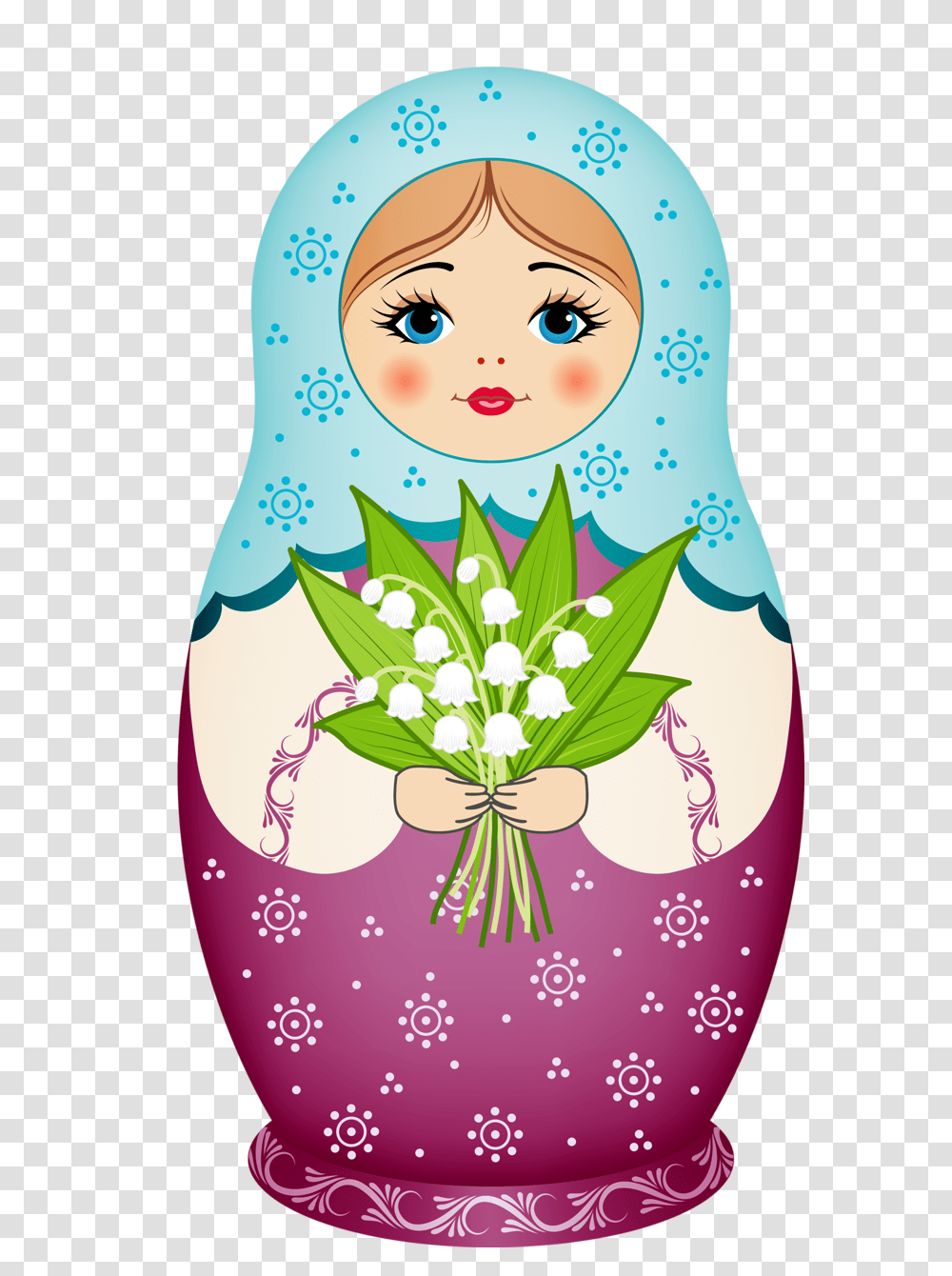 Matryoshka Doll, Floral Design, Pattern Transparent Png