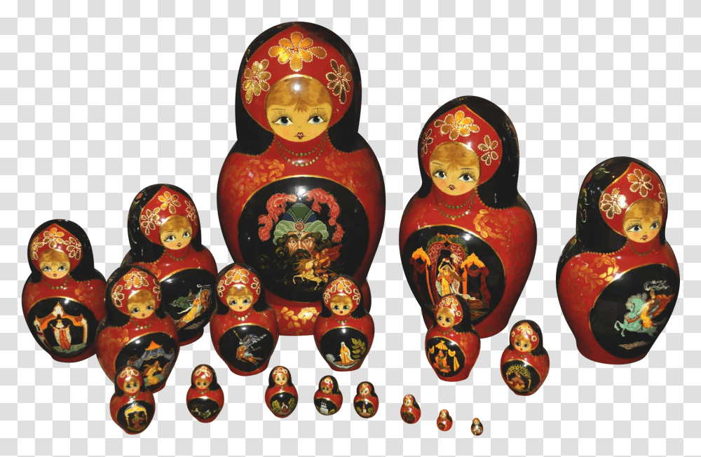 Matryoshka Doll Russian Dolls Background, Figurine, Toy, Food, Plant Transparent Png