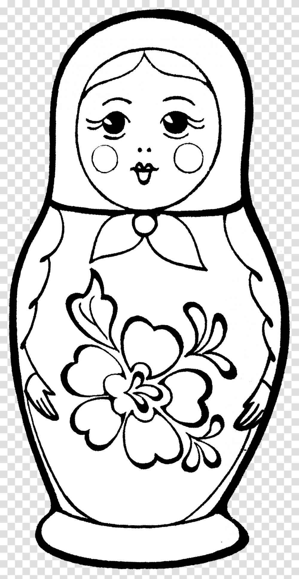 Matryoshka Doll, Stencil, Floral Design, Pattern Transparent Png