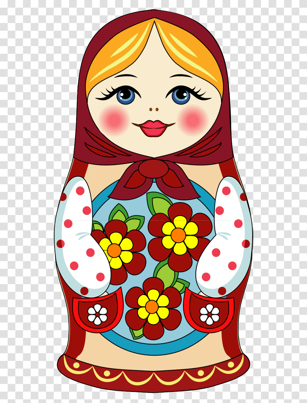 Matryoshka Doll, Texture, Pattern, Floral Design Transparent Png