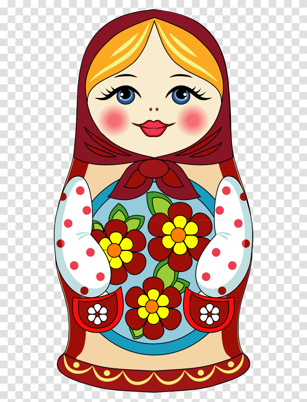 Matryoshka Doll, Texture, Pattern, Floral Design Transparent Png