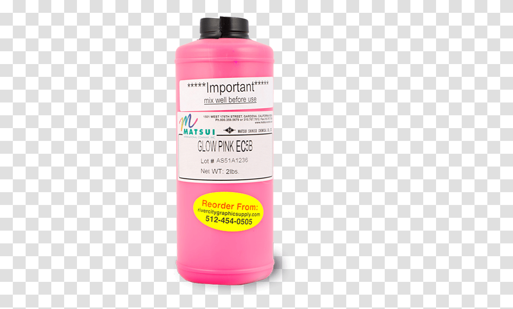 Matsui Glow Pink Ec5b Pigment Bottle, Shaker, Cosmetics, Label Transparent Png