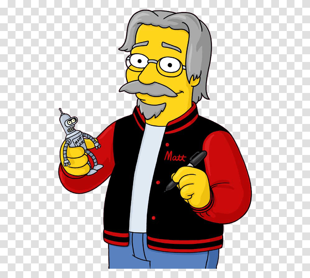 Matt Groening En Los Simpson, Person, Performer, Magician, Bullfighter Transparent Png