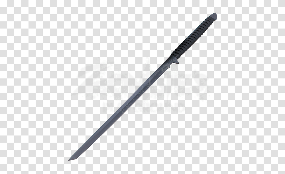 Matte Black Ninja Sword, Blade, Weapon, Weaponry, Stick Transparent Png
