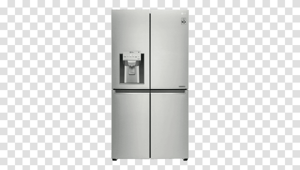 Matte White French Door Fridge, Appliance, Refrigerator Transparent Png