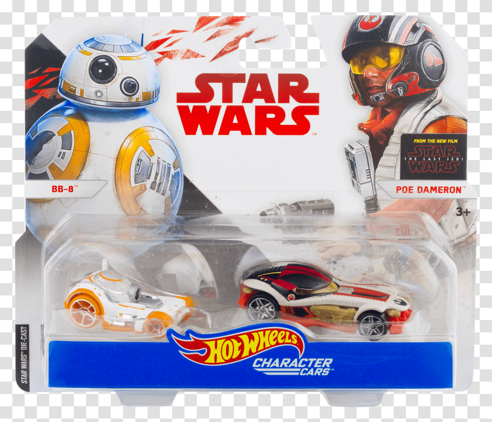 Mattel Hot Wheels Star Wars Bb 8 & Poe Dameron Luke Skywalker Hot Wheels Star Wars Cars Transparent Png