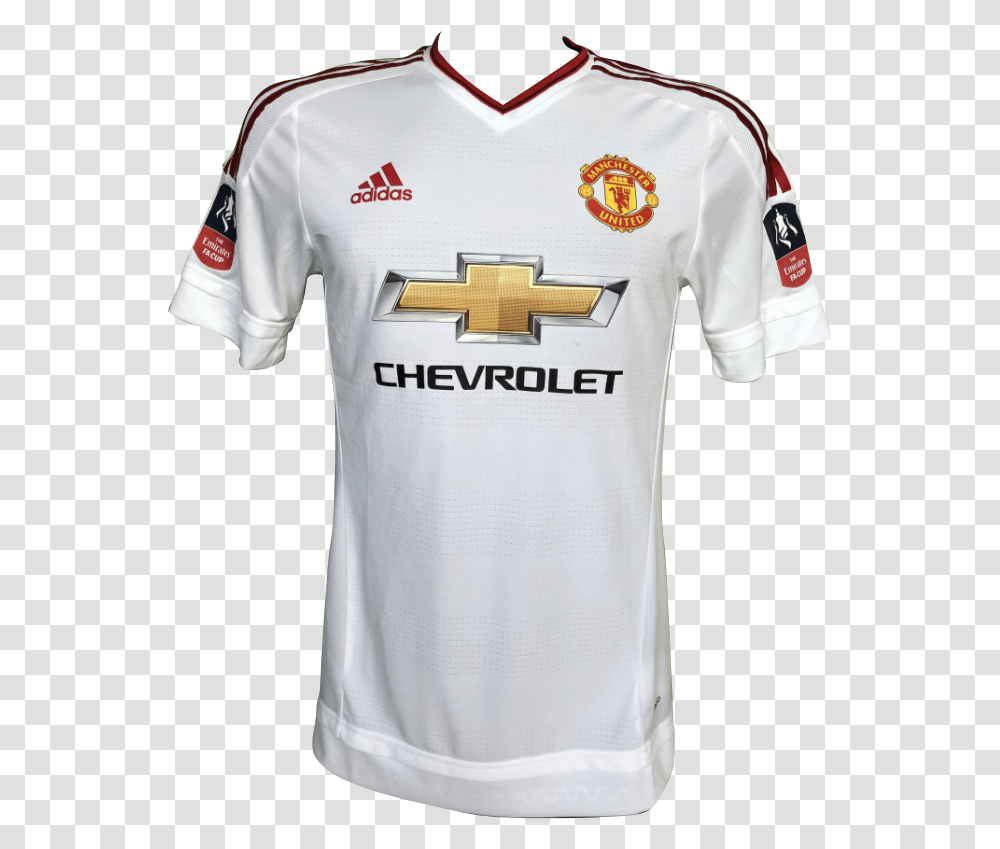 Matteo Darmian Match Worn Manchester United Jersey Manchester United Jersey White, Clothing, Apparel, Shirt Transparent Png