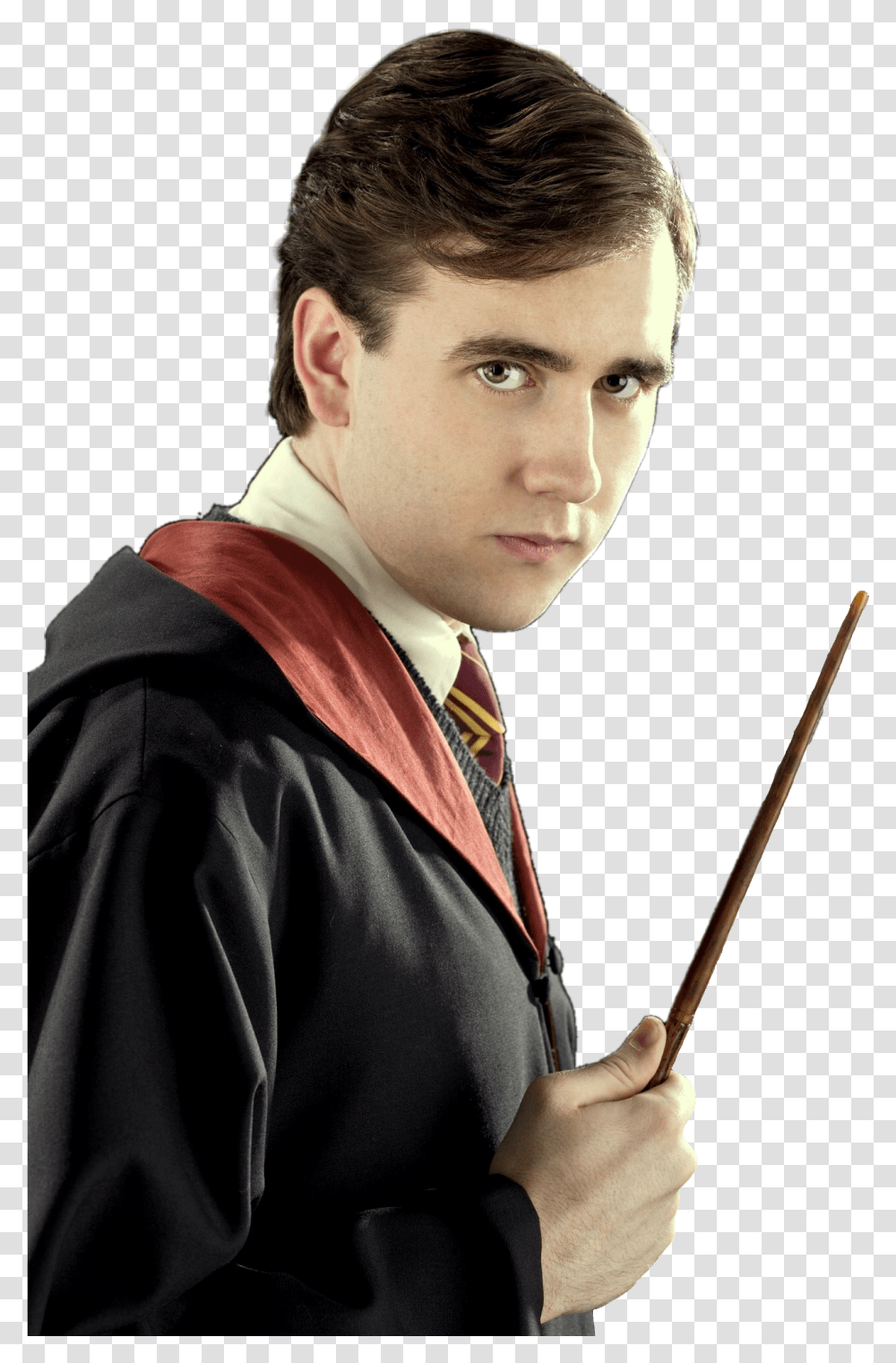 Matthew Lewis As Neville Longbottom From Harry Potter Funny Valentines Cards Harry Potter, Person, Human, Wand, Finger Transparent Png