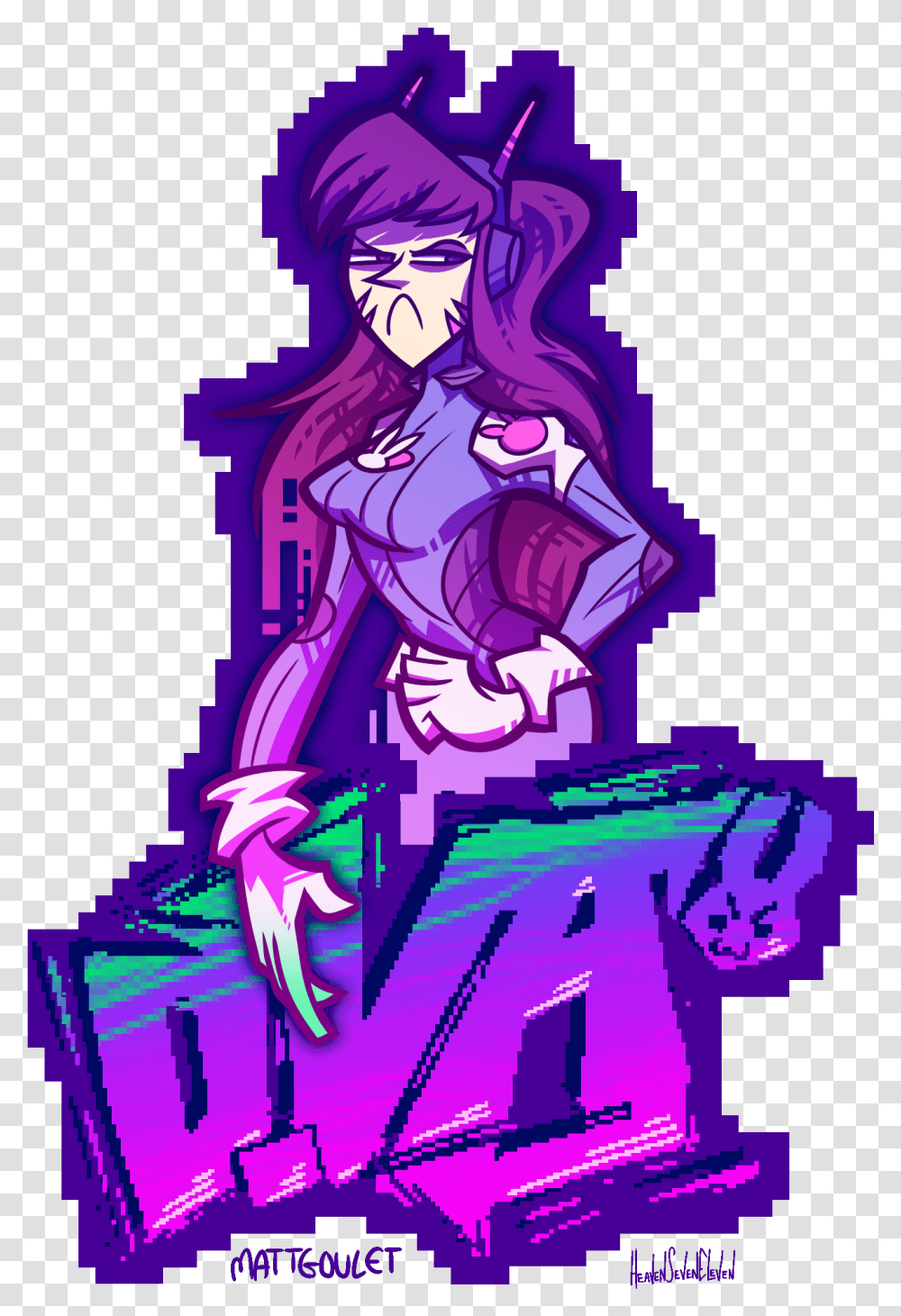 Matts Dva - Heavenseveneleven Cartoon, Graphics, Poster, Advertisement, Comics Transparent Png