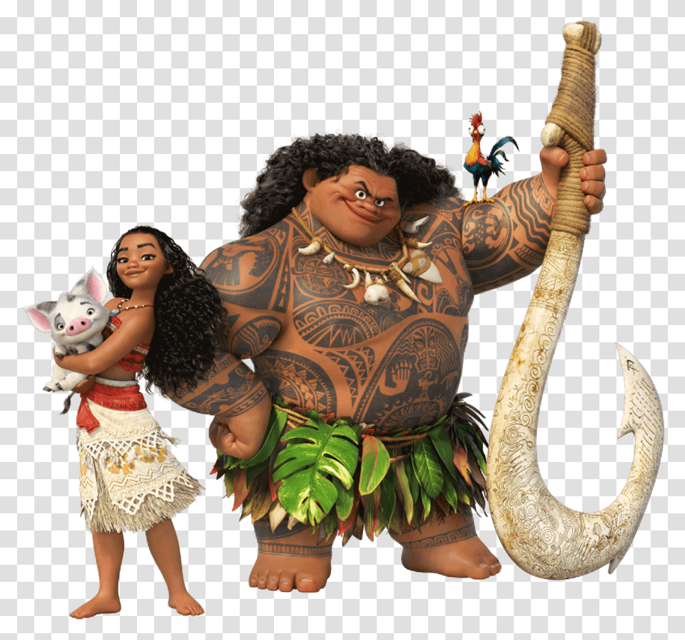 Maui And Moana, Skin, Person, Costume, Leisure Activities Transparent Png