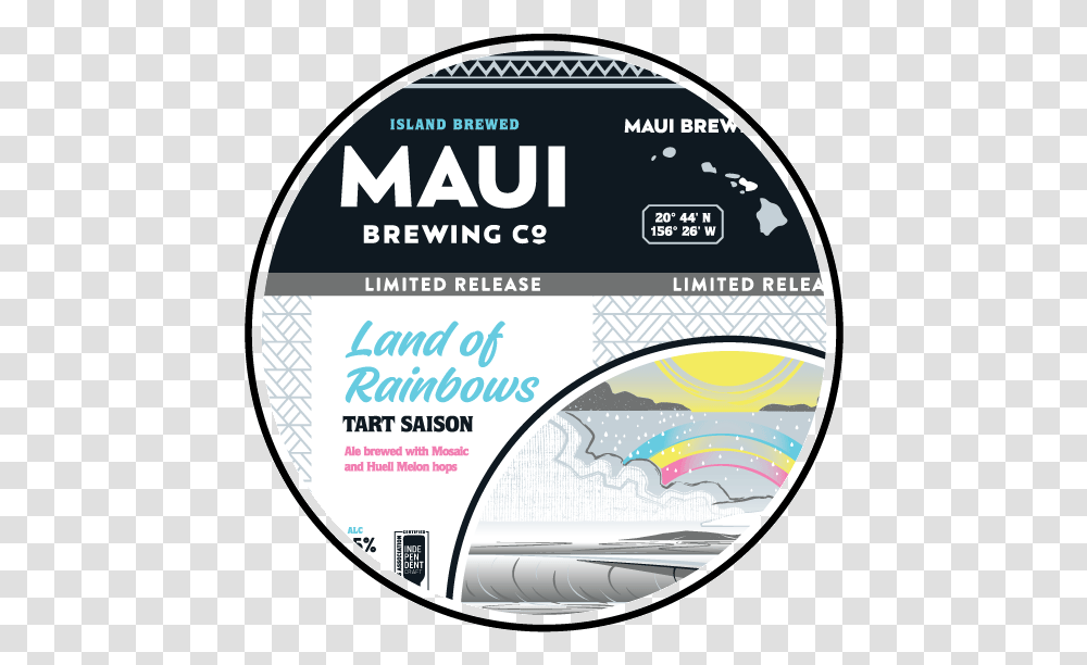 Maui Brewing Company La Perouse, Disk, Dvd, Label Transparent Png