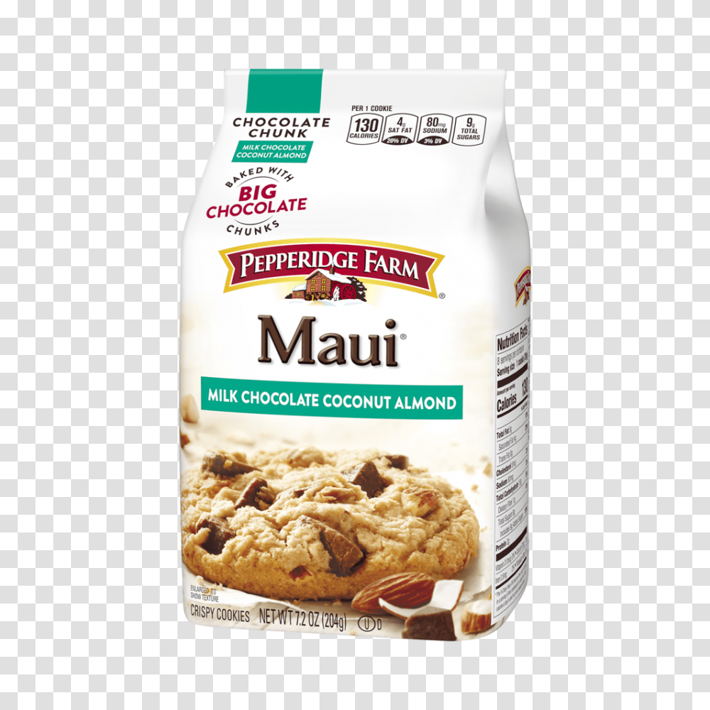 Maui Crispy Milk Chocolate Coconut Almond Cookies, Breakfast, Food, Ketchup, Oatmeal Transparent Png