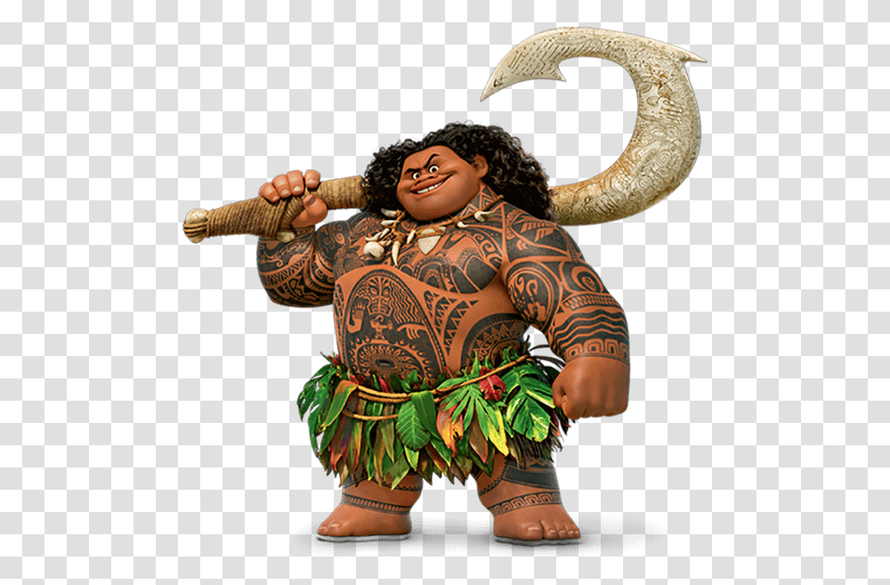 Maui Moana Disney Maui Moana Skin Person Toy Crowd Transparent Png Pngset Com