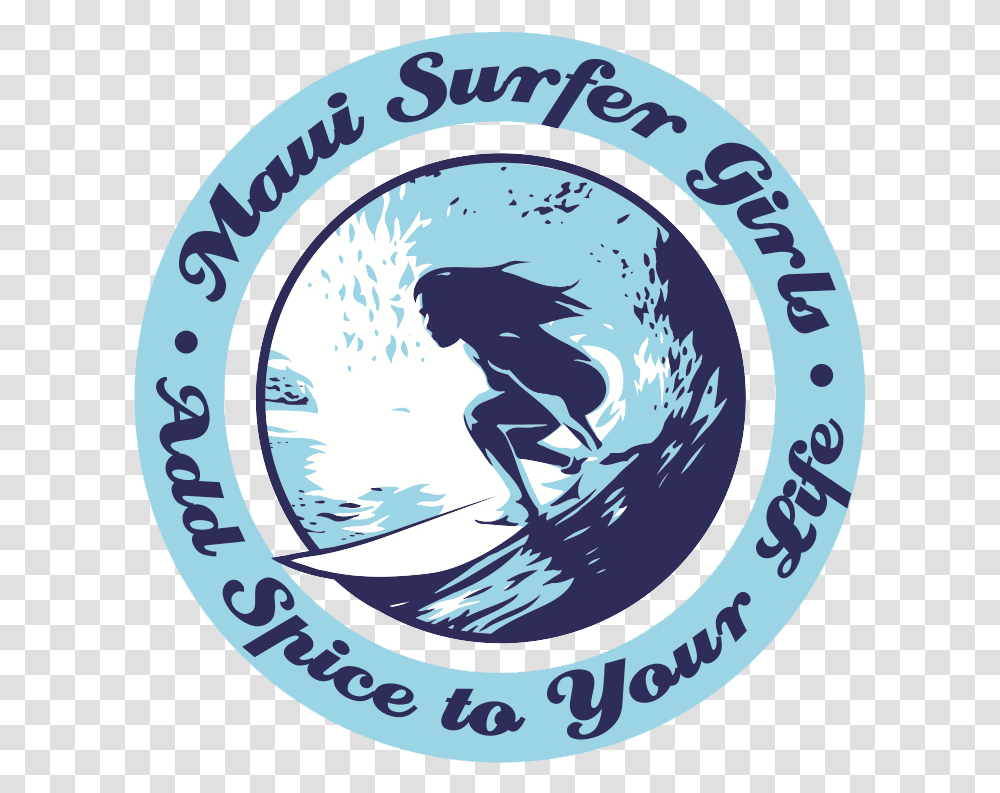 Maui Surf Lessons Stand Up Paddle Board & Camps Surfing Girl Logo, Label, Text, Symbol, Sticker Transparent Png