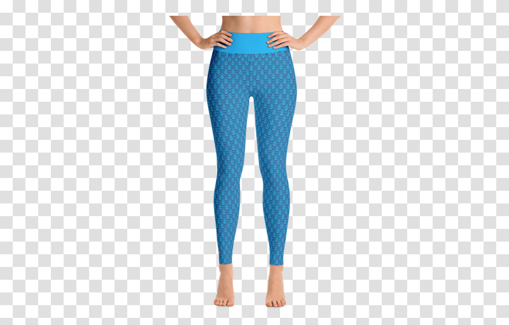 Mauilife Mermaid Scales High Waist Leggings Yoga Pants, Clothing, Apparel, Tights, Person Transparent Png