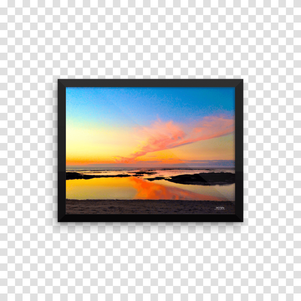 Mauna Lani Tide Pool Sunset Framed Photo Paper Shella Island, Monitor, Screen, Electronics, LCD Screen Transparent Png