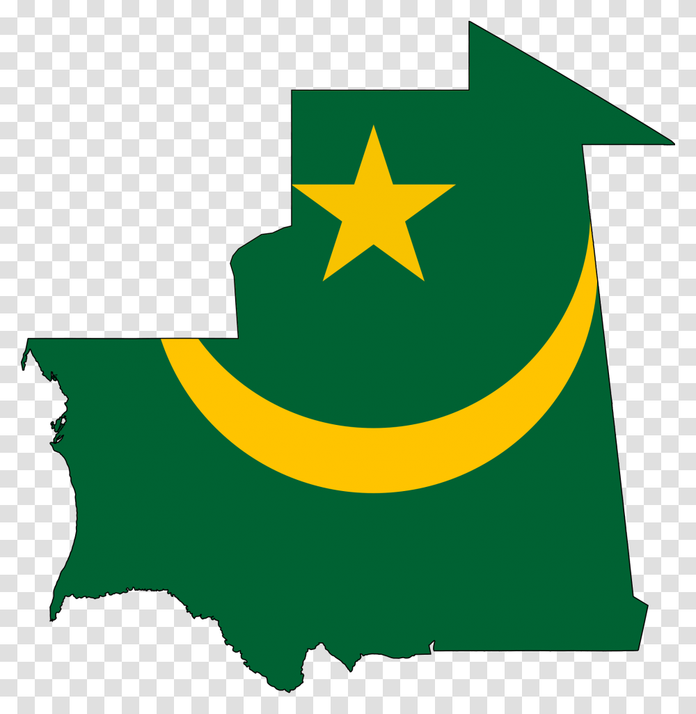 Mauritania Flag Map, Star Symbol, Apparel Transparent Png