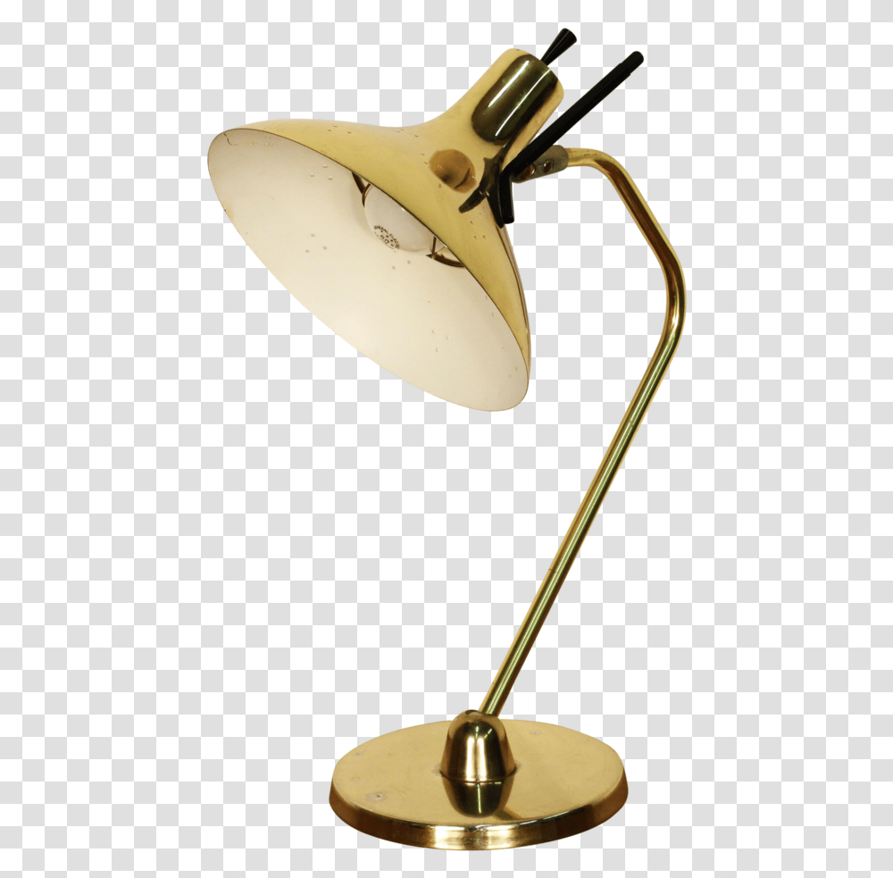 Maurizio Tempestini Lightolier Style Brass Table Lamp, Lampshade, Stick, Cane Transparent Png