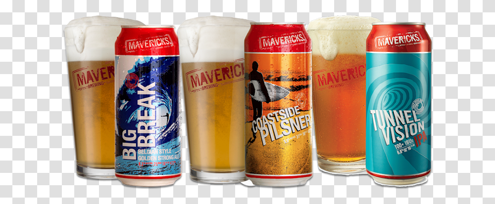 Mavericks Beer Beers, Beverage, Drink, Soda, Alcohol Transparent Png