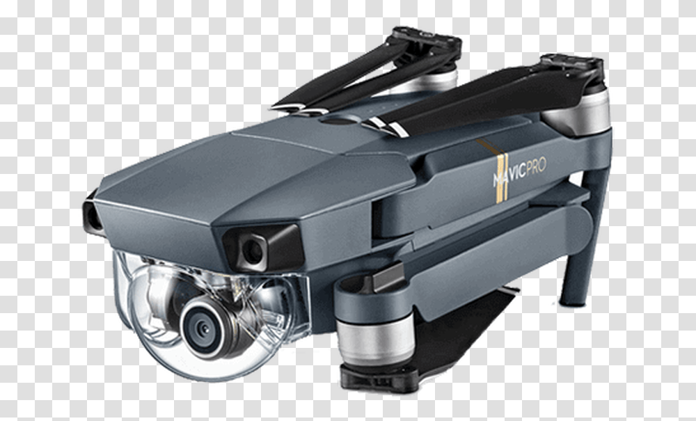Mavic Pro Quadcopter Drone W 4k Uhd Camera 3 Axis Dji Mavic Pro Folded, Gun, Weapon, Weaponry, Projector Transparent Png