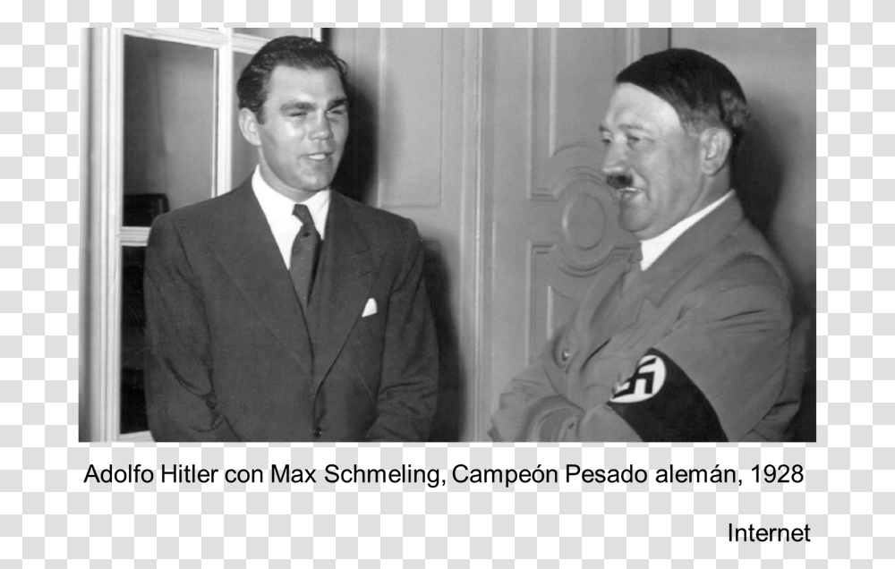Max Schmeling With Adolf Hitler, Person, Suit, Overcoat Transparent Png