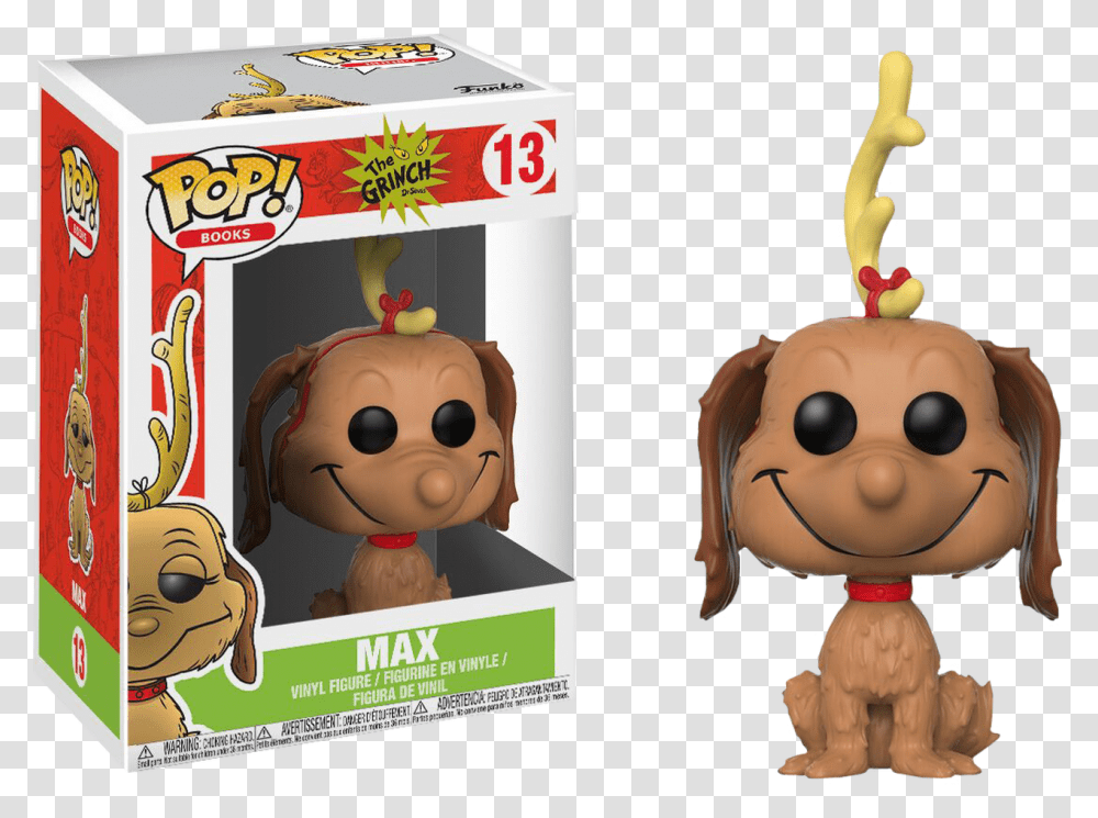 Max The Dog Pop Vinyl Figure Max Grinch Funko Pop, Doll, Toy, Plant Transparent Png