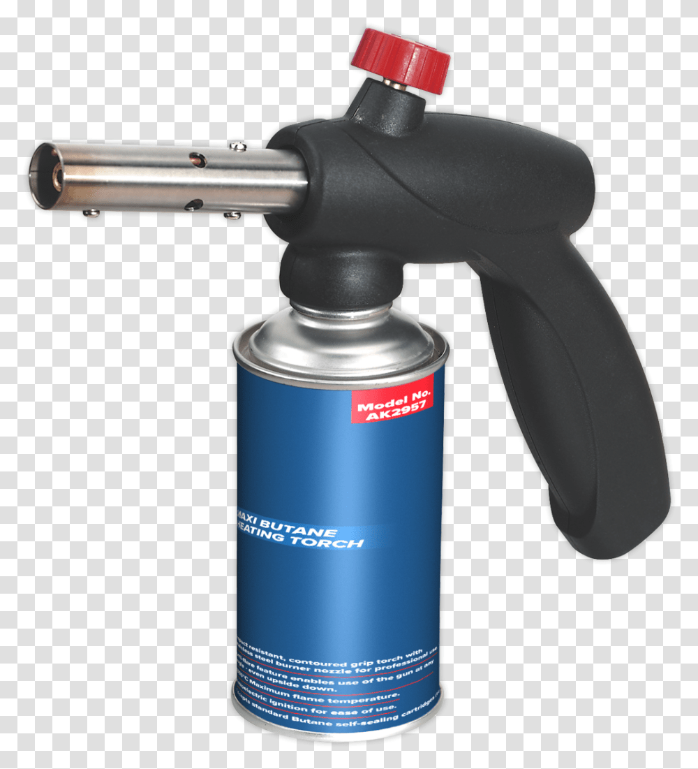 Maxi Butane Heating Torch Heating Torch, Can, Power Drill, Tool, Spray Can Transparent Png