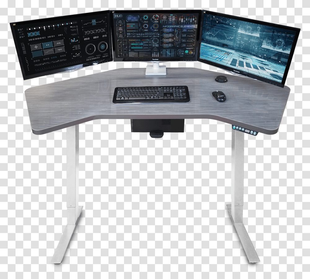 Maxidesk 3 Standing DeskTitle Maxidesk 3 Standing Computer Monitor, Furniture, Table, Electronics, LCD Screen Transparent Png