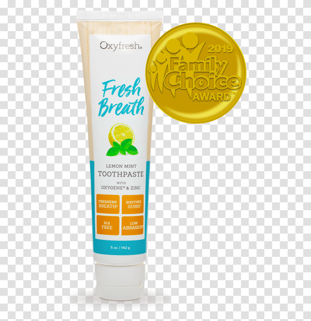 Maximum Fresh Breath Lemon Mint Toothpaste Oxyfresh Mouthwash, Bottle, Sunscreen, Cosmetics, Label Transparent Png
