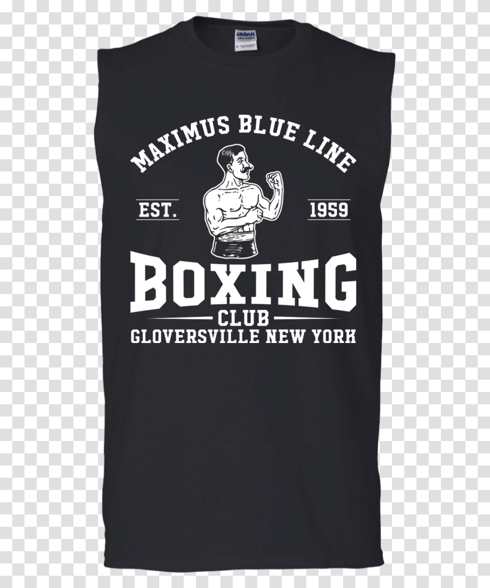 Maximus Blue Line Boxing Club Sleeveless T Shirt Tema Istanbul, Clothing, Label, Text, Person Transparent Png