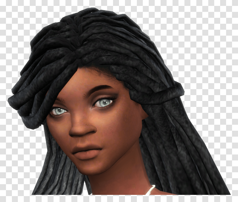 Maxis Match African Hair Sims, Head, Apparel, Face Transparent Png