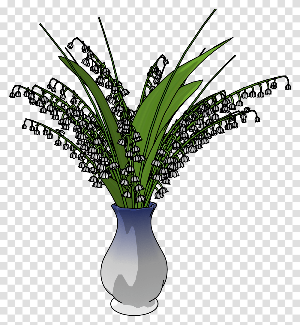 May Lily In Vase Clipart May Flower Vase Clipart, Plant, Palm Tree, Vegetation, Jar Transparent Png