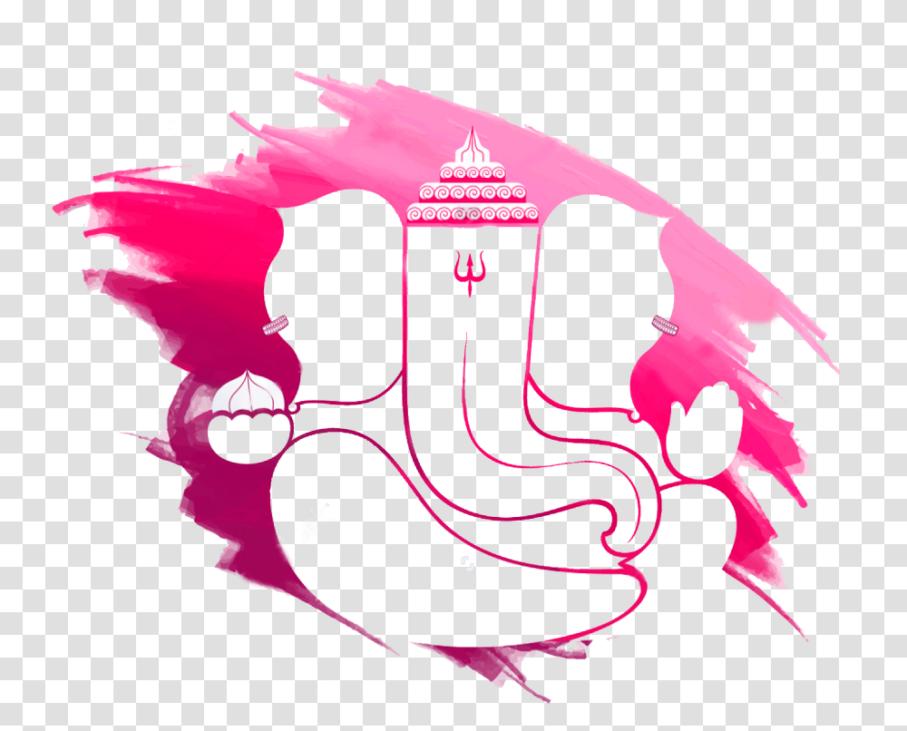 May Lord Ganesha Bless All Of Us With Delicious Food Lord Ganesha Vector, Purple, Label Transparent Png