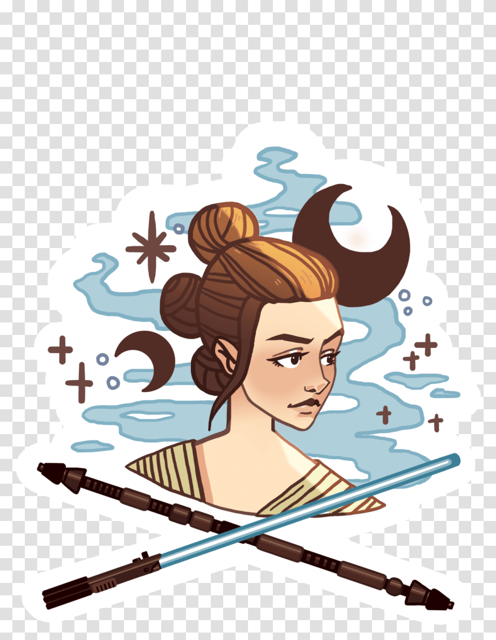 May The Force Be With You Clipart Rey Star Wars Cartoon, Drawing, Doodle, Outdoors Transparent Png