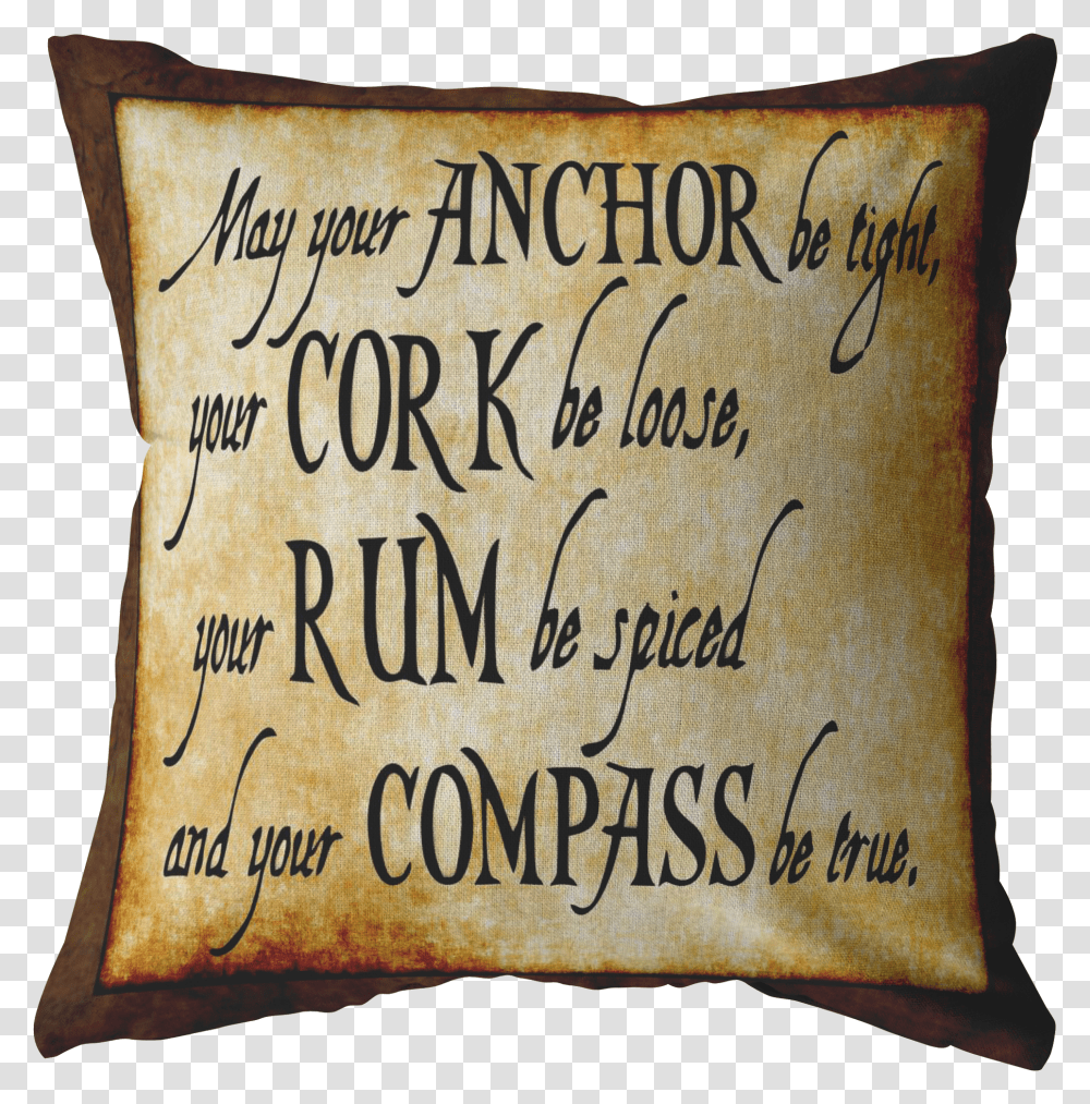 May Your Anchor Be Tight Nautical Pirate Throw Pillow Transparent Png